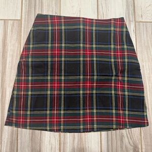Plaid Skirt in Red and Black